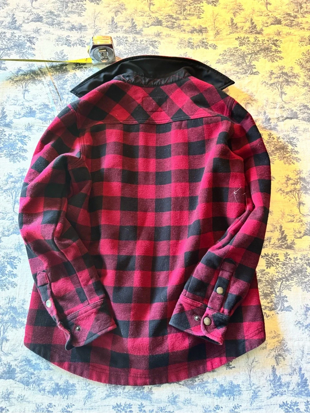 Orvis Red and Black Buffalo Plaid Snap-Front Shirt Jacket